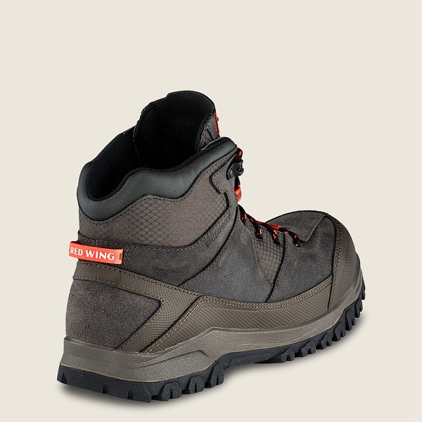 Red Wing Hiking Boots Grey Brown - Red Wing Mens Trbo - 5-inch Waterproof Safety Toe - DTSVI-0726